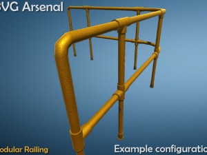 modular railing 3D Model