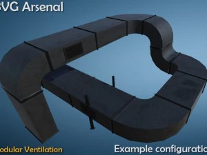 modular ventilation - hq 3D Model