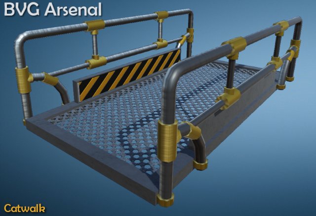 catwalk 3D Модель .c4d .max .obj .3ds .fbx .stl .blend 