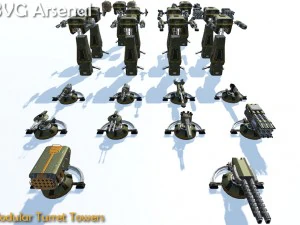 pacote de torre modular - hq Modelo 3D