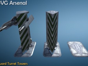 guard turret tower - hq Model 3D