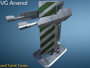 guard turret tower - hq 3D Model