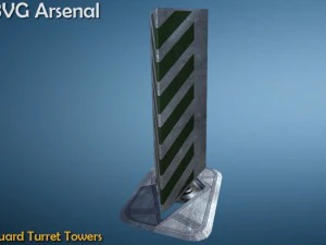 guard turret tower - hq 3D Model