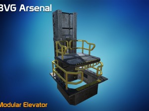 modular elevator - hq 3D Модель