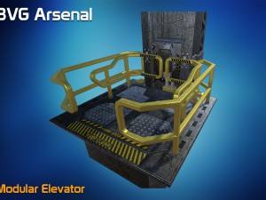 modular elevator - hq 3Dモデル
