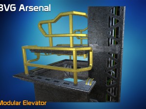 modular elevator - hq 3Dモデル