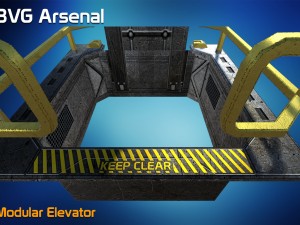 modular elevator - hq 3Dモデル