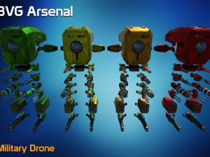 military drone Model 3D