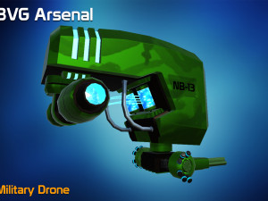 military drone Model 3D