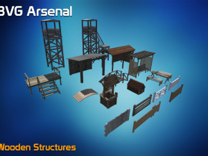 wooden structures 3D Model