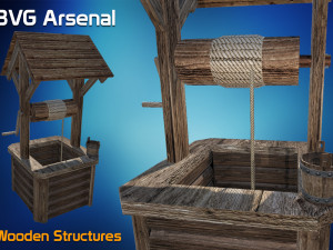 wooden structures 3D Модель