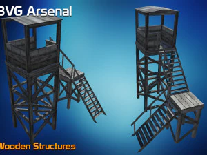 wooden structures 3D Model