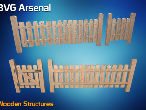 wooden structures 3D Модель