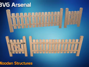 wooden structures 3D Model