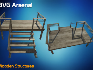 wooden structures 3D Модель