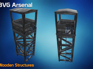 wooden structures 3D Model