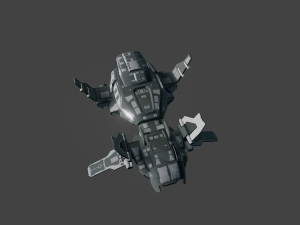 scifi spaceshipbomber Modèle 3D