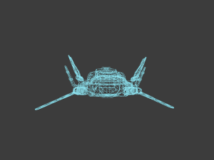 scifi spaceshipbomber Modèle 3D