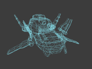 scifi spaceshipbomber Modèle 3D