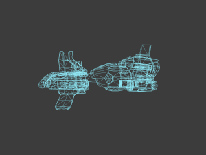 scifi spaceshipbomber Modèle 3D