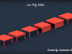 low poly tables 3Dモデル