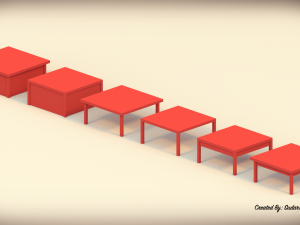 low poly tables 3D Model