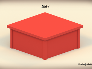 low poly tables 3D Model