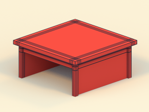 low poly tables 3D Model