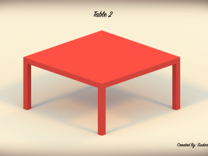 low poly tables 3D Model
