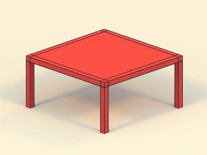 low poly tables 3D Model
