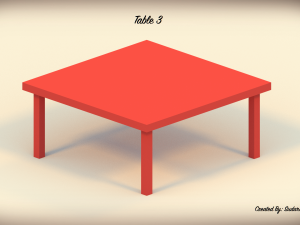 low poly tables 3D Model