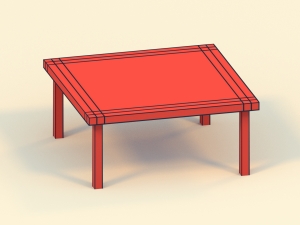 low poly tables 3D Model