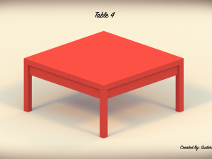 low poly tables 3D Model