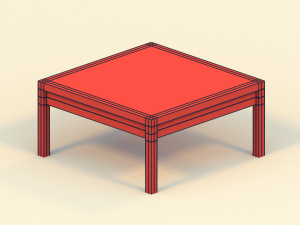 low poly tables 3D Model