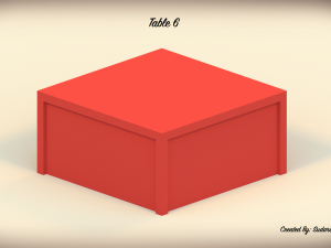 low poly tables 3D Model