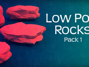 as rochas low poly - pacote 1 Modelo 3D