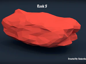 low poly rocks - pack 2 3D Model