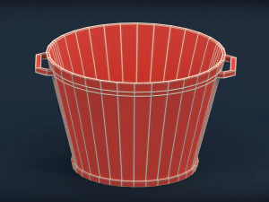 low poly buckets - pack 1 3D Model