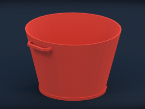low poly buckets - pack 1 3D Model