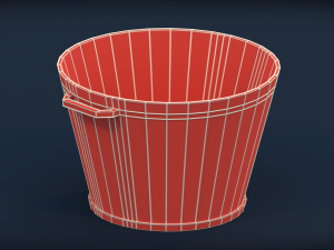 low poly buckets - pack 1 3D Model