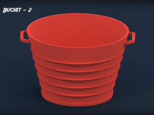 low poly buckets - pack 1 3D Model