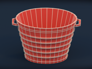low poly buckets - pack 1 3D Model