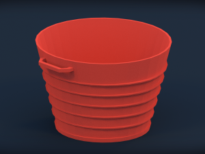 low poly buckets - pack 1 3D Model