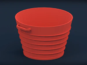 low poly buckets - pack 1 3D Model