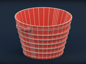 low poly buckets - pack 1 3D Model