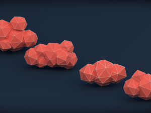 low poly clouds - pack 1 Model 3D