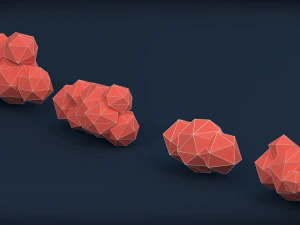low poly clouds - pack 1 3D Model