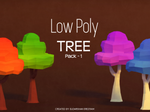 low poly tree - pack 1 3D Model