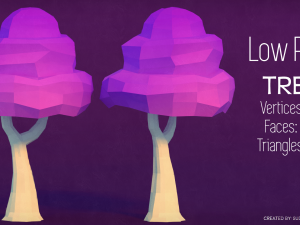 low poly tree - pack 1 Model 3D