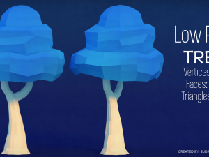low poly tree - pack 1 Model 3D